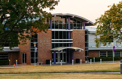 photo of the outside of the Meyer Wellness Center on SBU Bolivar campus